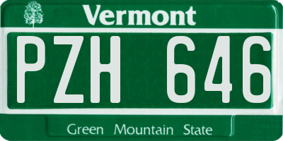 VT license plate PZH646