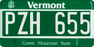 VT license plate PZH655