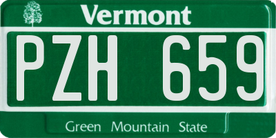 VT license plate PZH659