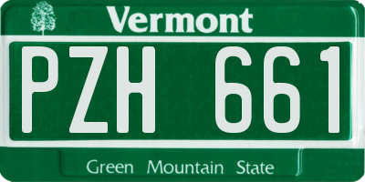 VT license plate PZH661