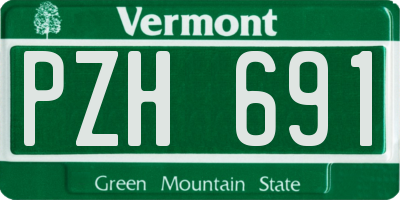 VT license plate PZH691