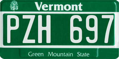 VT license plate PZH697