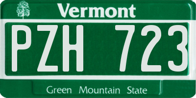 VT license plate PZH723