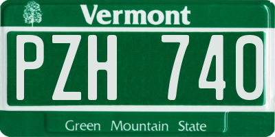 VT license plate PZH740