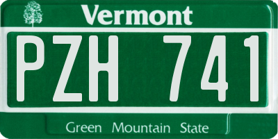 VT license plate PZH741