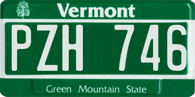 VT license plate PZH746