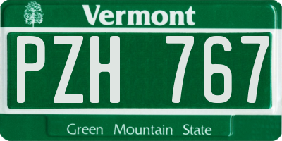 VT license plate PZH767