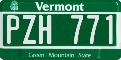 VT license plate PZH771