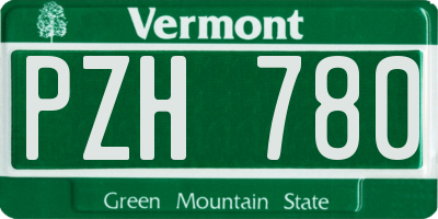 VT license plate PZH780