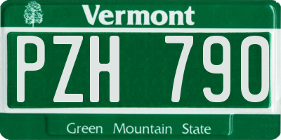 VT license plate PZH790