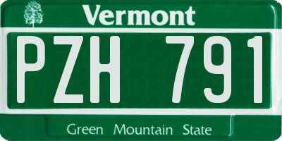 VT license plate PZH791