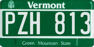 VT license plate PZH813