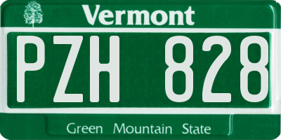 VT license plate PZH828