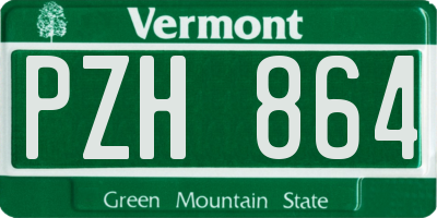 VT license plate PZH864