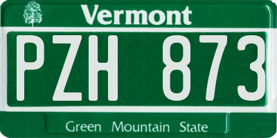 VT license plate PZH873
