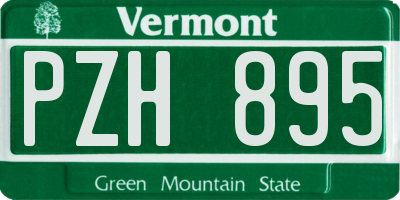 VT license plate PZH895