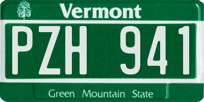 VT license plate PZH941
