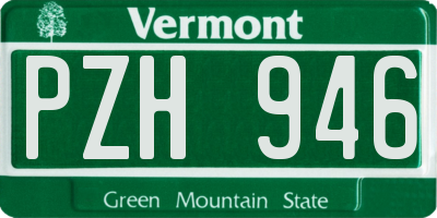VT license plate PZH946