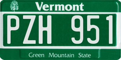 VT license plate PZH951