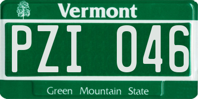 VT license plate PZI046