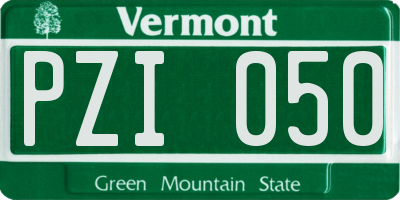 VT license plate PZI050