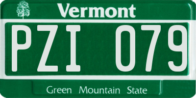 VT license plate PZI079