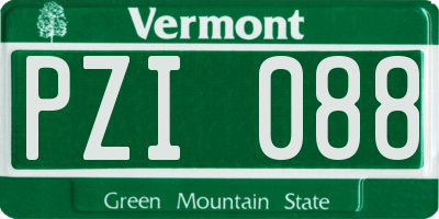 VT license plate PZI088