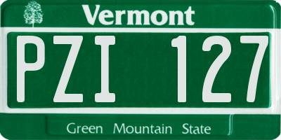 VT license plate PZI127