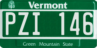 VT license plate PZI146