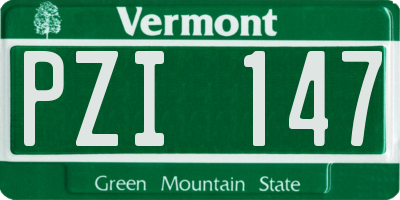 VT license plate PZI147