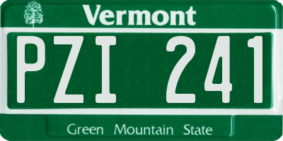 VT license plate PZI241