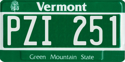 VT license plate PZI251
