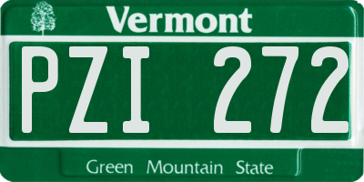 VT license plate PZI272