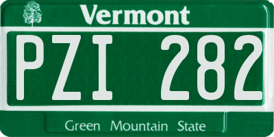 VT license plate PZI282