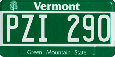 VT license plate PZI290