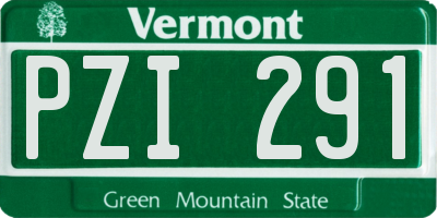 VT license plate PZI291
