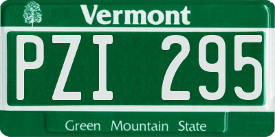 VT license plate PZI295