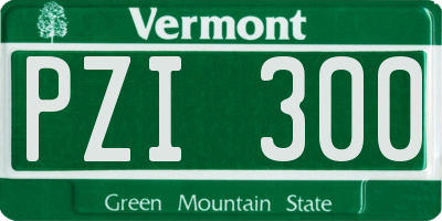 VT license plate PZI300