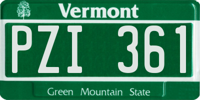 VT license plate PZI361