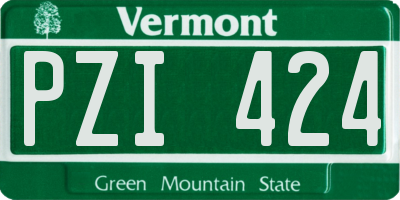 VT license plate PZI424