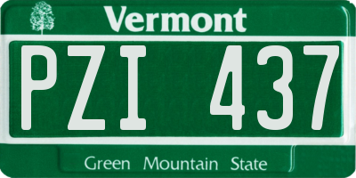 VT license plate PZI437