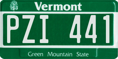 VT license plate PZI441