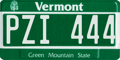 VT license plate PZI444