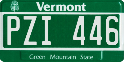 VT license plate PZI446