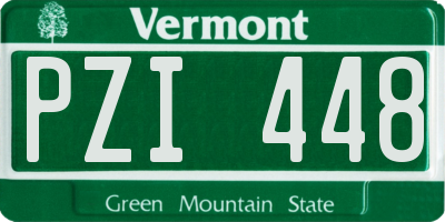VT license plate PZI448