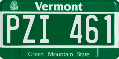VT license plate PZI461