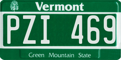 VT license plate PZI469