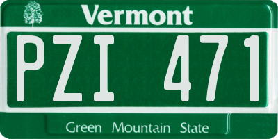 VT license plate PZI471