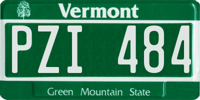 VT license plate PZI484