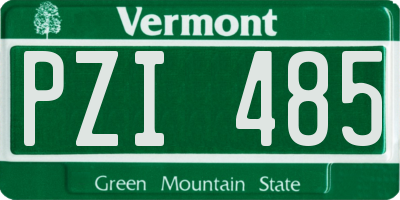 VT license plate PZI485